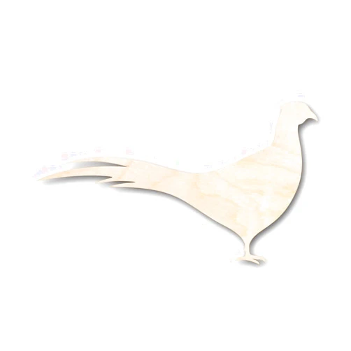 24 Hour Crafts Unfinished Wood Pheasant Shape - Animal - Wildlife - Hunting - Craft - up to 24