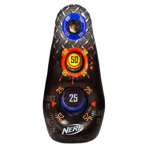 NERF Inflatable Target, 4’ Tall Practice Device – 3 Score Zones, Water Filled Base – Great for Outdoor & Indoor Play
