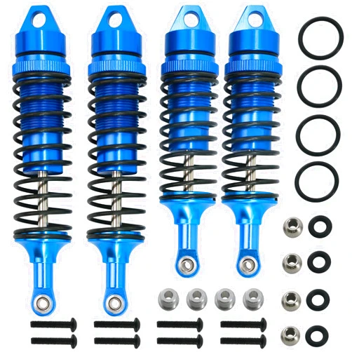 POLANTA 4PCS Aluminum Front & Rear RC Shock Absorbers - Full Metal Upgrades for Traxxas Slash 4WD 4x4 Upgrades Parts,1/10 Stampede 4WD 4x4,Hoss 4WD 4x4,Rustler 4WD 4x4