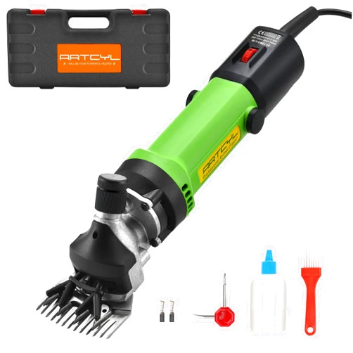 ARTCYL Sheep Shears, 550W Professional Electric Sheep Shears for Dog with Thick Hair, Sheep Clippers Equine Goat Pony Cattle and Large Thick Coat Animals, 6 Speeds Heavy-Duty Farm Haircut Trimmer