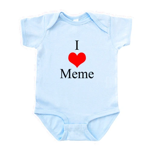 CafePress I Love (Heart) Meme Infant Bodysuit Cute Infant Bodysuit Baby Romper