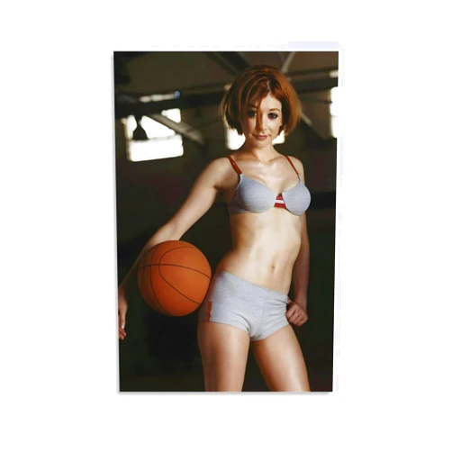 LANGST Famous Actresses Alyson Hannigan Sexy Poster Print (19) Artworks Canvas Poster Room Aesthetic Wall Art Prints Home Modern Decor Gifts Framed-unframed 12x18inch(30x45cm)