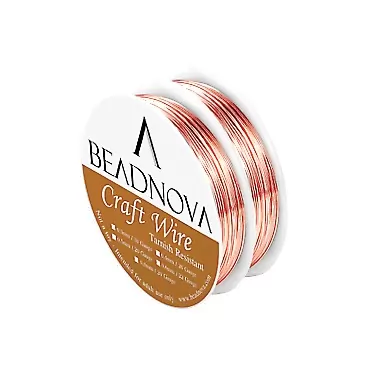BEADNOVA 20 Guage Copper Wire Jewelry Wire Tarnish Resistant for Jewelry Making (Copper, 20 Guage 6m) 0.8mm