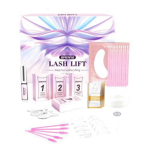 Siripine Lash Lift Kit, Eyelash Perm Kit, 5 Sets Lash Perm Kit Eyelash Lift Kit, Eyebrow Lamination Easy for Beginner, Professional Eyelash Curling Lash Extension Set, Home Achieve Semi-Permanent Curling