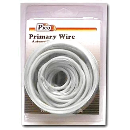 Pico 81187PT 18 AWG White Primary Wire Copper Stranded Conductor with PVC Jacket 35' per Package