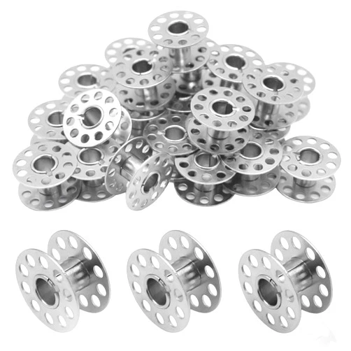 YEQIN 30 Pieces Sewing Machine Metal Bobbins, Bobbins, Replacement Bobbins for Craft Sewing, Compatible with Brother, Janome, Singer, Bernina, Toyata, Etc Front Loading 15 Class Machines