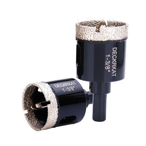 DECKRKAT 1-3/8 Inch Diamond Hole-Saw Bits with Pilot Drill Bit - 2pc 1-3/8