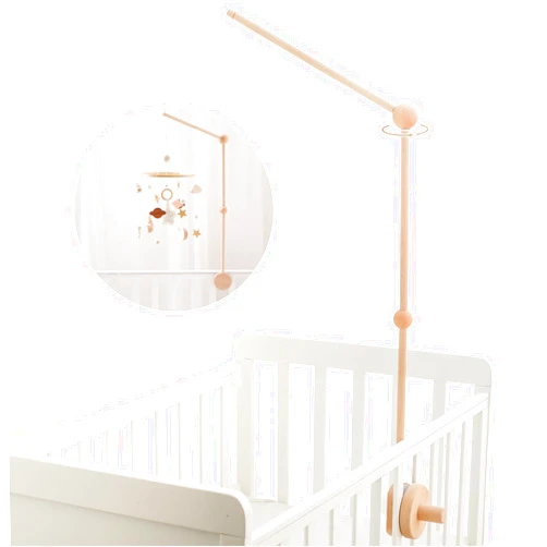 let's make Baby Crib Mobile Arm - 36 Inch Wooden Mobile Arm Upgraded Adjustable Mobile Holder for Crib Mobile Hanger Baby Crib Attachment Nursery Decor