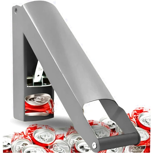 Killer's Instinct Outdoors Heavy Duty Wall Mounted Can Crusher – 8oz 12 oz 16oz Grey Can Crushers for Recycling Compactor for Seltzer Soda Beer Plastic Bottle Smasher Compactor for Recycling Bin