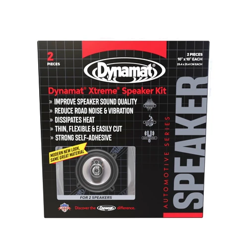 Dynamat Xtreme Sound Deadening Car Insulation Speaker Pack – Pre Cut Noise Dampening Kit for Audio Speakers – Easy Self Adhesive Install – 2 Sheets 10”x10” Each, 1.4 sq ft Total