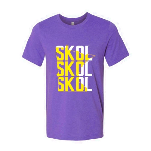 The Teehive SKOL Team Pride T-Shirt Purple Adult XXXX-Large