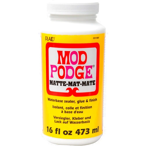 Mod Podge Matte Sealer, Glue & Finish: All-in-One Craft Solution- Quick Dry, Easy Clean, for Wood, Paper, Fabric & More. Non-Toxic - Craft with Confidence, Made in USA, 16 oz., Pack of 1