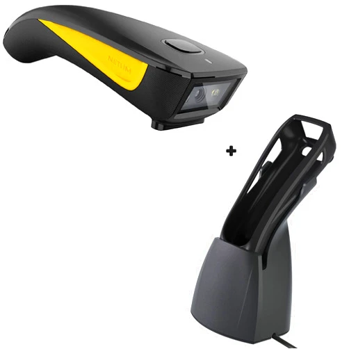 NETUM C750 QR Code Scanner, Mini 2D Barcode Scanner with Charging Dock