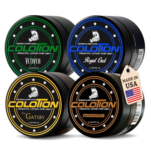 Bossman Colotion 2-in-1 Body Lotion & Cologne for Men - 4 Pcs Variety Pack – Long-Lasting, Hydrating, Soothing Moisturizer for Men – Suits All Skin Types for Daily Use