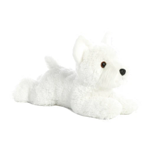 Aurora® Adorable Flopsie™ Windsor Westie™ Stuffed Animal - Playful Ease - Timeless Companions - White 12 Inches
