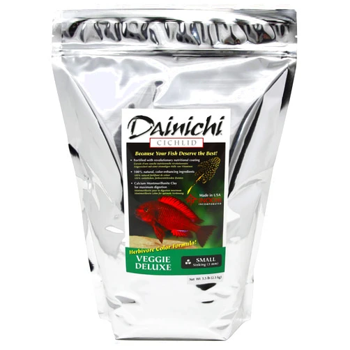 Dainichi Cichlid Food - Veggie Deluxe (5.5 Lbs), Small (3 mm) Sinking Pellet