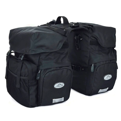 FANWU 50L Bike Panniers Bicycle Commuting Bag Waterproof Saddle Bags with Rain Cover for Bicycle Rear Rack Carrier, Support for Width Less Than 7 inches Bike Rack