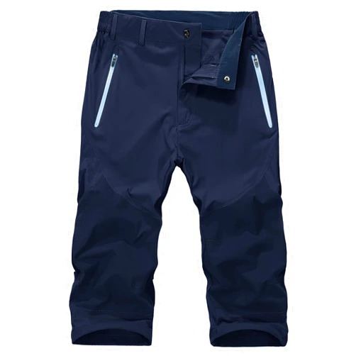 MAGNIVIT Men's 3/4 Capri Pants Below Knee Quick Dry Lightweight Hiking Cargo Long Shorts(No Belt)