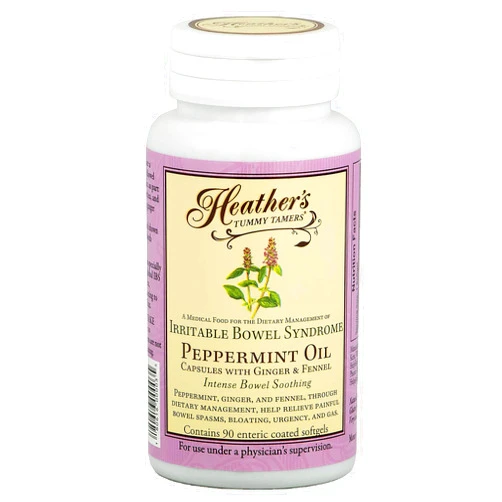 Heather's Tummy Care Heather's Tummy Tamers Peppermint Oil Capsules (90 per bottle) for IBS