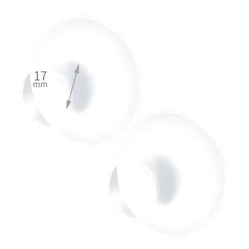 Begical Flange Inserts 17mm for Medela/Spectra/Elvie/Motif Luna/Ameda MYA 24mm Breast Shields/Flange. Use with Medela to Reduce 24mm Nipple Tunnel Down to 17mm; 2pc/Each (17mm)