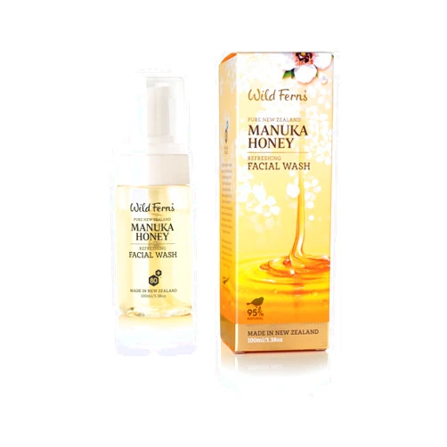 Wild Ferns Manuka Honey Refreshing Facial Wash, 95% Natural, 100 milliliters