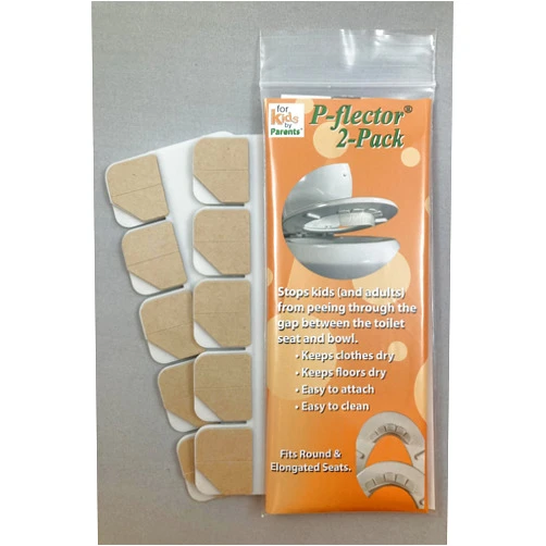P-flector® 2-Pack: Toilet Seat Urine Guard - Pee Splash Guard for Potty-Training Kids, Adults, Seniors & Special Needs Individuals - Fits Round, Elongated & Curved Toilet Seats, Prevents Urine Splash