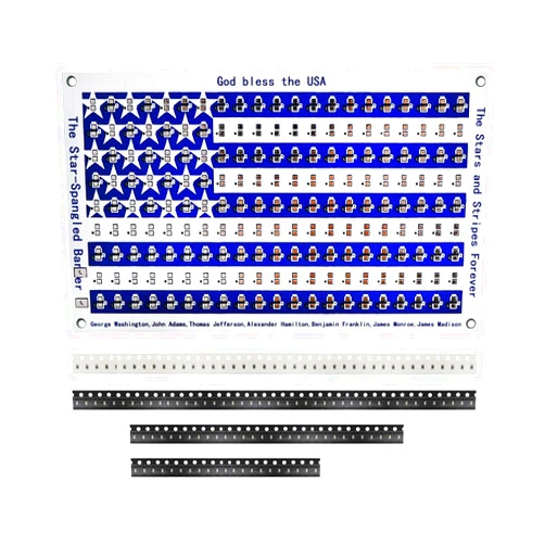 Yidab SMD Practice Kit Soldering Skill Training Project,Yidab SMT Electronic Components DIY Kit American Flag 6.8X10.8cm