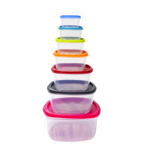 MIJOMA 7 pieces food storage containers with lids, 14 piece set (7 containers + 7 lids), 225 ml, 375 ml, 650 ml, 1225 ml, 1900 ml, 3200 ml, 5500 ml, BPA