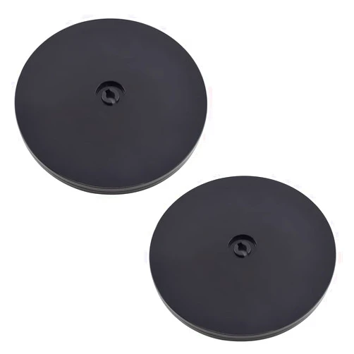 SDTC Tech 2-Pack 6 Inch Black Acrylic Lazy Susans Swivel Stand Rotating Tray 360 Degree Rotation Turntable Organizer with Steel Ball Bearings for Spice Rack, Table Cake Decorating, Kitchen Items,etc.