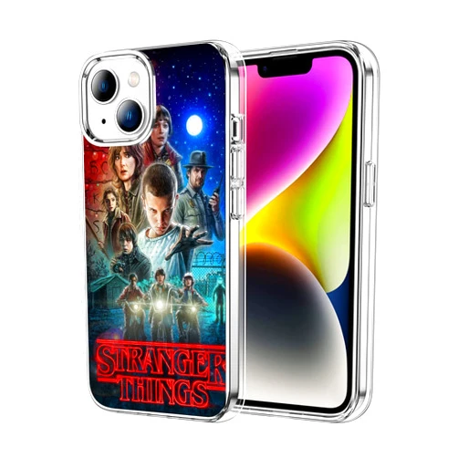 ZHEHAOGUO Compatible with iPhone 14 Case, Full Body Protective Cover, Shockproof Slim Clear Phone Case (Horror-Stranger-Things-8)