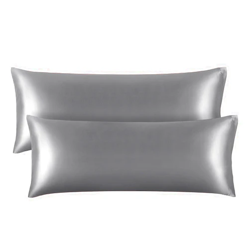 BEDELITE Body Pillow Cover Satin Pillowcase for Hair and Skin, Super Soft and Cooling Body Pillow Pillowcase 2 Pack, Breathable Silky Full Long Pillow Case Cover(20