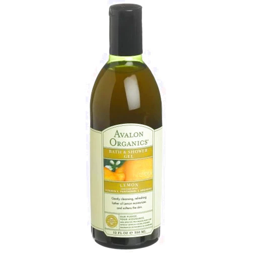 Avalon Organics Bath & Shower Gel, Lemon, 12-Ounces (Pack of 3)