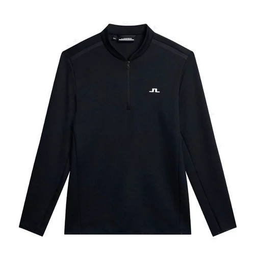 J. Lindeberg 2024 J.Lindeberg Tech Bridge Mid Layer Golf Pullover Black Medium