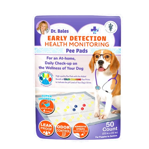 Spot Dr. Bales Early Detection Health Monitoring Pee Pads- Puppy Pee Pads with Color-Changing Paw Prints Indicating Your Dog’S Urine Ph Level, Super Absorbent, Leak Proof, 22in x 22in, 50 Pack