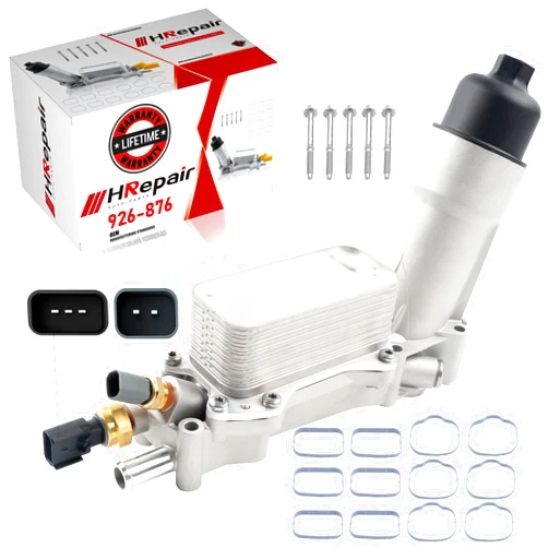 HRepair 926-959 926-876 Aluminum 3.6 Oil Cooler,Oil Filter Housing Assembly fits for 2011-2023 Jeep Wrangler Cherokee Dodge Journey Challenger Ram 1500 ProMaster Chrysler 200 300 3.6L V6.etc