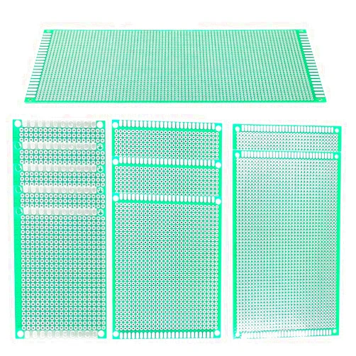 YUNGUI 11 Pcs Large PCB Board Kit,10x22 CM,15X9CM, 9X7CM, 7X5CM Blank PCB Circuit Board Prototype Board for Soldering Electronic Project Compatible with Arduino Kits 4 Sizes