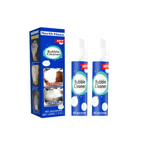 WKHOEOYV Bubble Cleaner Foaming Heavy Oil Stain Cleaner, All Purpose Bubble Cleaner Kitchen Deep Cleaning Spray, All-purpose Rinse-free Cleaning Spray(2PC)