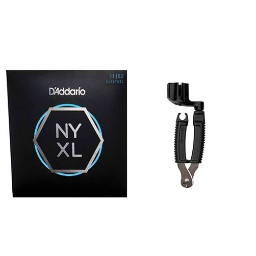 D'Addario NYXL1152 Electric Guitar Strings, Medium Top/Heavy Bottom, 11-52 and Pro-Winder String Cutter Bundle