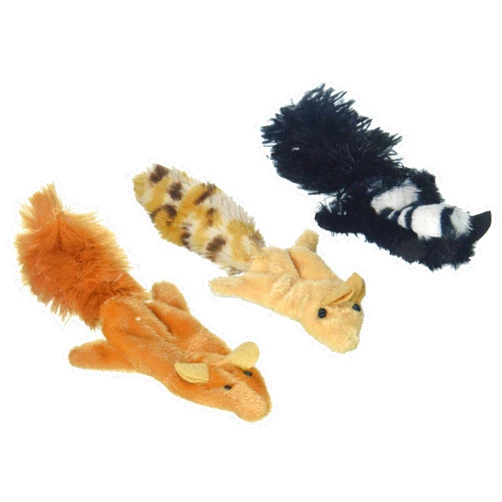 SPOT Ethical Pets 2680 Skinneeez Forest Creatures For Cats, Pack of 3 (Squirrel, Chipmunk or Skunk)