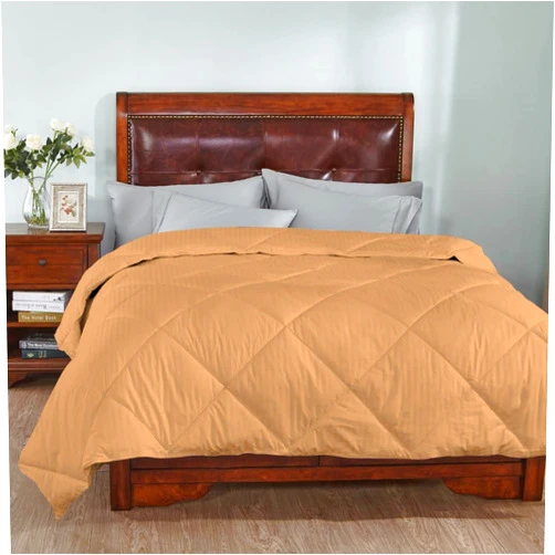 Velosso Luxury 5-Piece Diamond Comforter Set Premium Quality 600 GSM 1000 Thread Count 100% Egyptian Cotton Super Soft - (Full/Queen Size, Sand Striped)