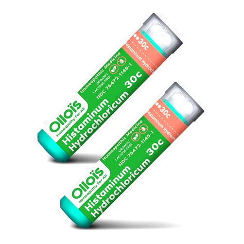 OLLOIS Histaminum Hydrochloricum 30c Organic, Lactose-Free Homeopathic Medicine, 80 Pellets (Pack of 2)