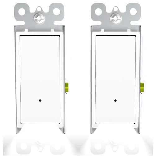 SOZULAMP 2Pack SOZULAMP Illuminated Light Switch-Single Pole Decorator Wall Switch with Night Light, 15A 120/277V,3 Wire, Grounding Screw, Glossy White