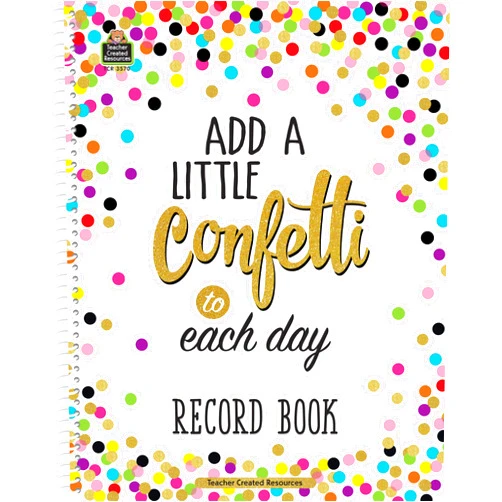 Teacher Created Resources Confetti Record Book