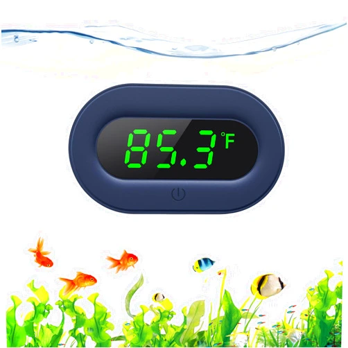 PAIZOO Aquarium Thermometer Digital, LED Display Fish Tank Thermometer Stick On Highly Accurate to ±0.9℉, Wireless Temperature Measurement for Fish, Betta, Aquatic, Replaceable Battery