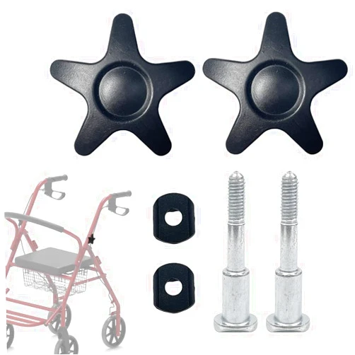 MUROCEA Arm Adjustment Knobs for Rollators Walker Replacement Parts, Set of 2