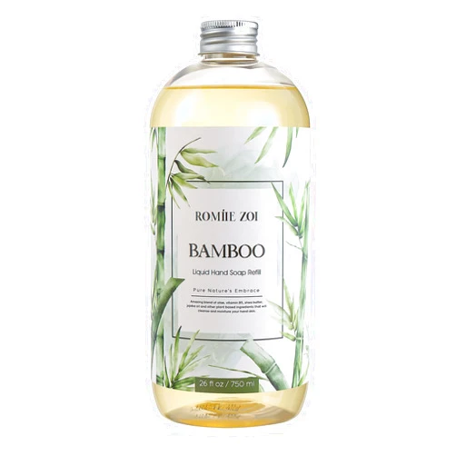ROMIIE ZOI Liquid Hand Soap Refill,Bamboo,Gentle & Moisturizing Formula for Home & Kitchen, 750ML/26 FL OZ