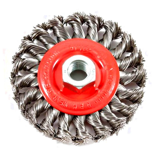 Forney 72759 4-Inch x .020 x 5/8-11 Knot Wire Wheel
