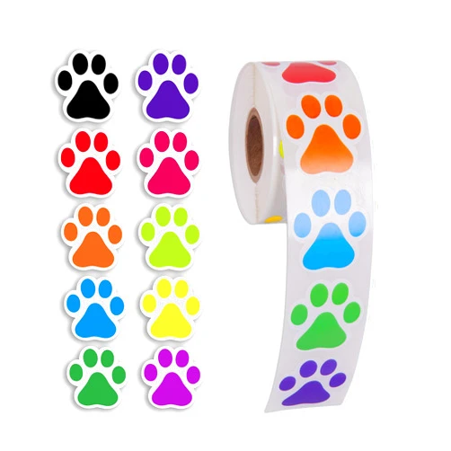 Kenco Paw Prints Animal Stickers- 500 1.5