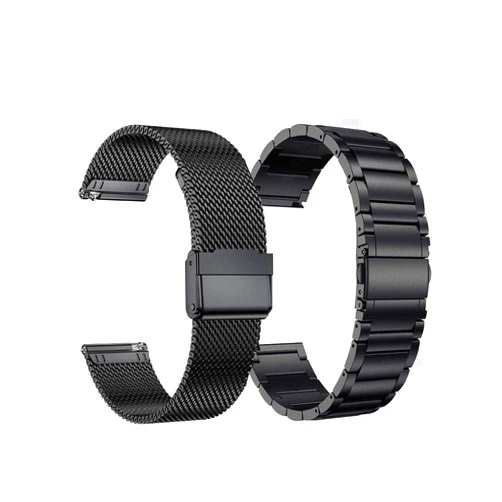 YEEJOK 22mm Watch Bands Compatible with Fossil Gen 6/5/4, Solid Metal Bracelet & Mesh Woven Milanese Loop Strap
