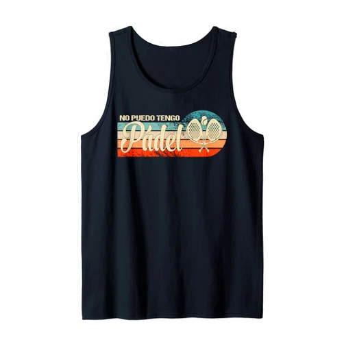Ropa de pádel con un dicho gracioso divertido Vintage Padel Racket no puedo tengo pádel Sarcastic Padel Tank Top
